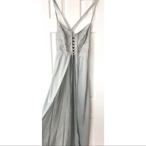 Grey Puritan Maxi Embroidered Top